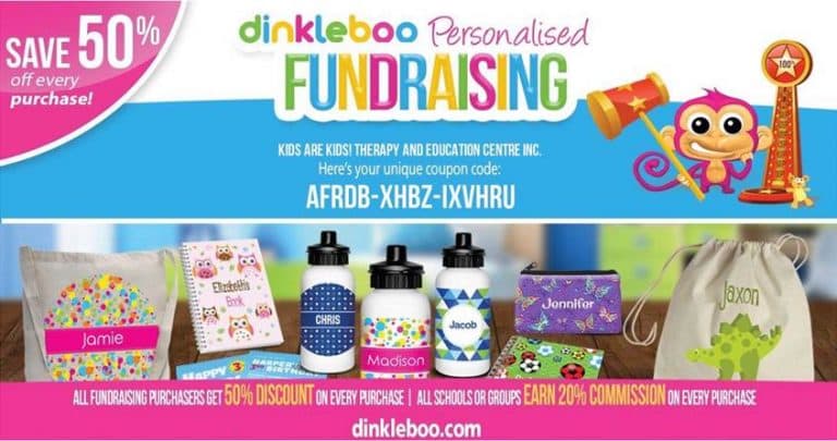 Get 50 off Personalised Products at Dinkleboo & Support a Local Not