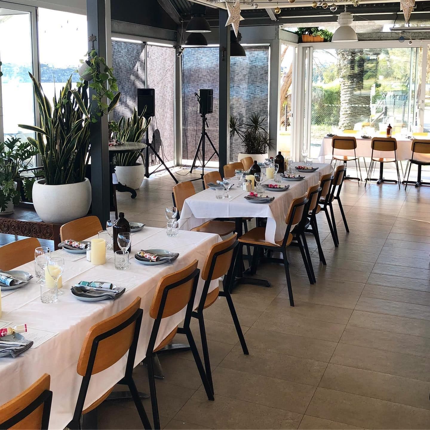 dining table inside Zephyr's cafe East Fremantle