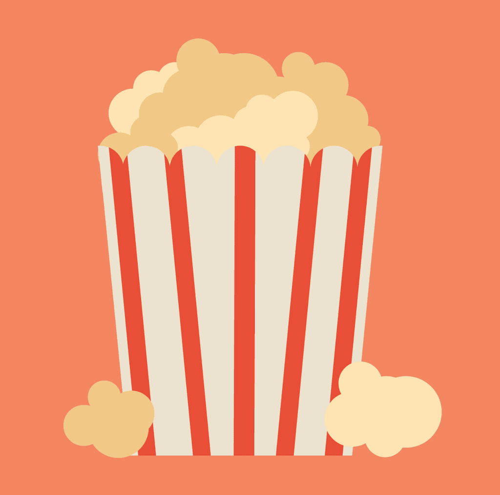 box of popcorn to enjoy at the movies